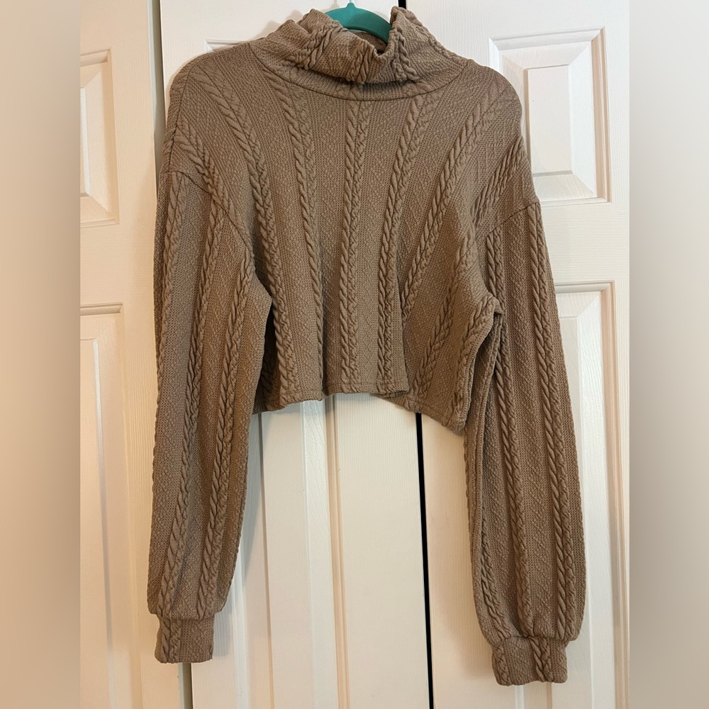 Tan Crop Sweater
